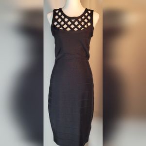 Venus Black Stretchy Pencil Dress. Size M